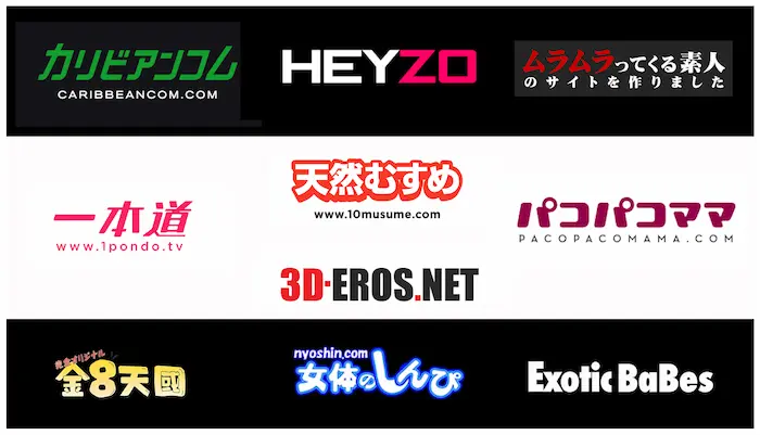 海外有料アダルトサイト10サイト(カリビアンコム・一本道・HEYZOなど)の共通割引クーポン対象サイト一覧