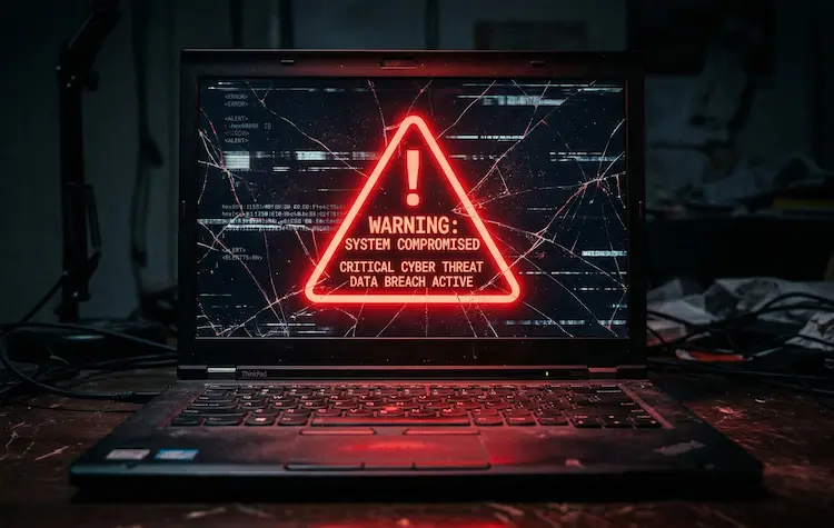 無料アダルトサイトの危険性を警告するイメージ